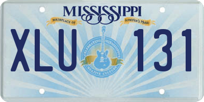 MS license plate XLU131