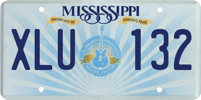 MS license plate XLU132
