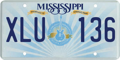 MS license plate XLU136