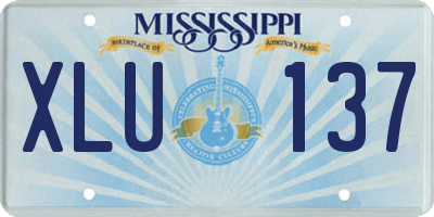 MS license plate XLU137