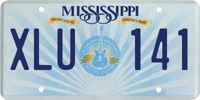 MS license plate XLU141