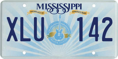 MS license plate XLU142