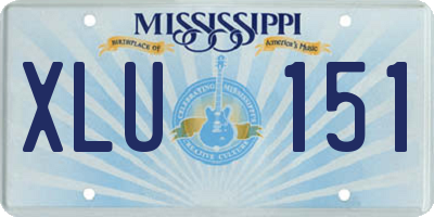MS license plate XLU151