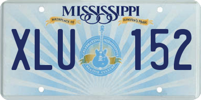 MS license plate XLU152