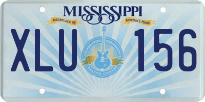 MS license plate XLU156