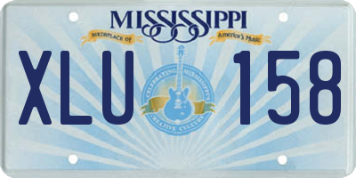 MS license plate XLU158