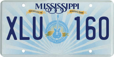 MS license plate XLU160