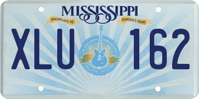 MS license plate XLU162