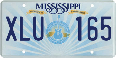 MS license plate XLU165