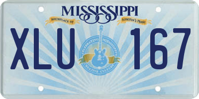 MS license plate XLU167