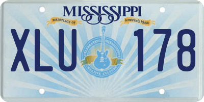 MS license plate XLU178