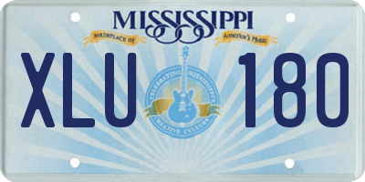 MS license plate XLU180
