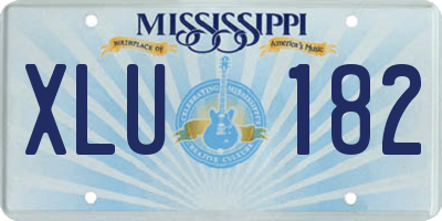 MS license plate XLU182