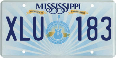 MS license plate XLU183