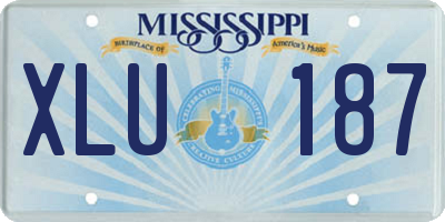 MS license plate XLU187