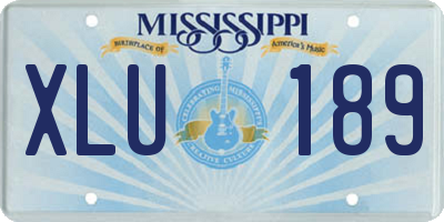 MS license plate XLU189