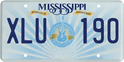 MS license plate XLU190