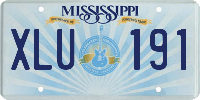 MS license plate XLU191