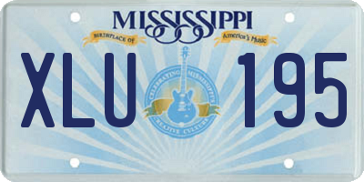 MS license plate XLU195