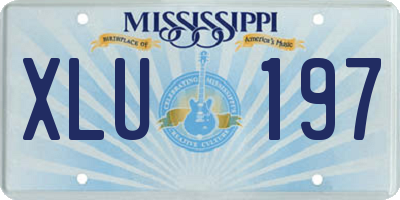 MS license plate XLU197