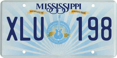 MS license plate XLU198