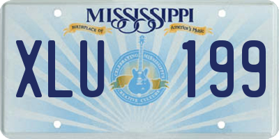 MS license plate XLU199