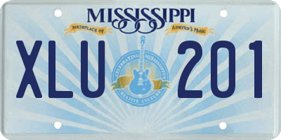 MS license plate XLU201