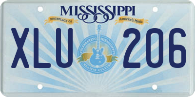 MS license plate XLU206