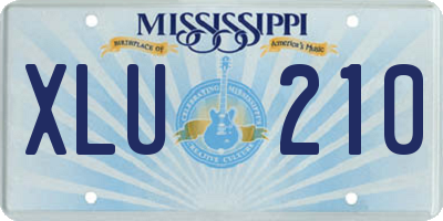 MS license plate XLU210