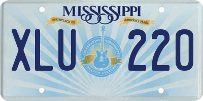 MS license plate XLU220