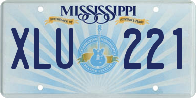 MS license plate XLU221