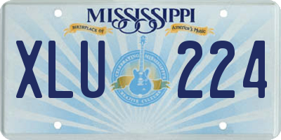 MS license plate XLU224