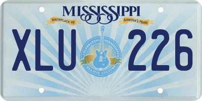 MS license plate XLU226