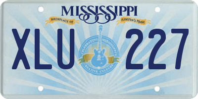 MS license plate XLU227