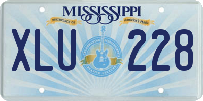 MS license plate XLU228