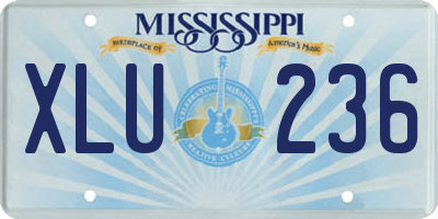 MS license plate XLU236