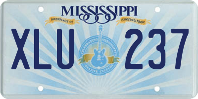 MS license plate XLU237