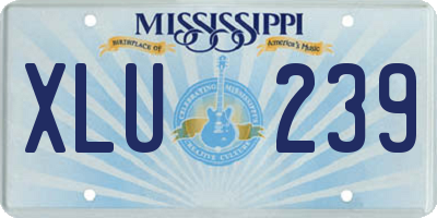 MS license plate XLU239