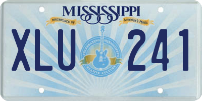 MS license plate XLU241