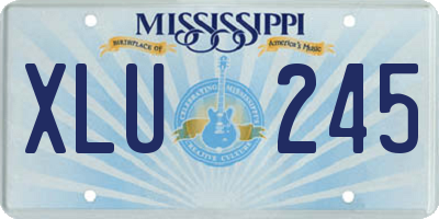 MS license plate XLU245