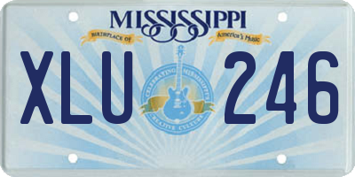 MS license plate XLU246