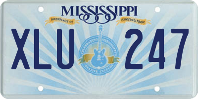 MS license plate XLU247