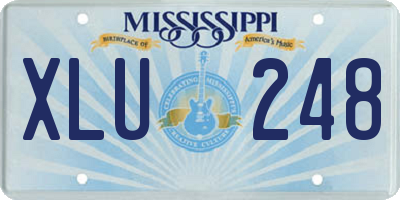 MS license plate XLU248