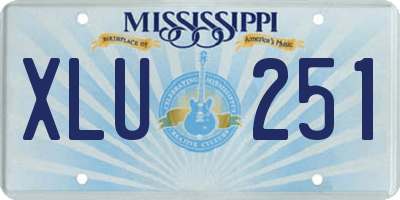 MS license plate XLU251