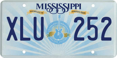 MS license plate XLU252
