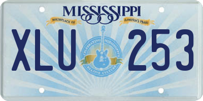 MS license plate XLU253