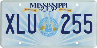 MS license plate XLU255
