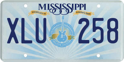 MS license plate XLU258