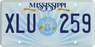 MS license plate XLU259