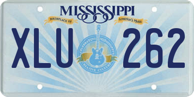MS license plate XLU262